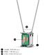 3 - Athena 3.20 ct Created Alexandrite Emerald Shape (9x7 mm) Solitaire Pendant Necklace 