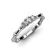 3 - Twyla 0.30 ctw Natural Diamond (3.40 mm) and Lab Grown Diamond Three Stone Engagement Ring  