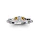 4 - Twyla 0.26 ctw Natural Diamond (3.40 mm) and Citrine Three Stone Engagement Ring  