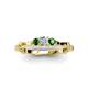 4 - Twyla 0.26 ctw Natural Diamond (3.40 mm) and Emerald Three Stone Engagement Ring  