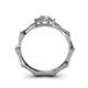5 - Twyla 0.32 ctw Natural Diamond (3.40 mm) and Green Garnet Three Stone Engagement Ring  