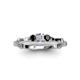 4 - Twyla 0.30 ctw Natural Diamond (3.40 mm) and Black Diamond Three Stone Engagement Ring  