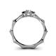 5 - Twyla 0.30 ctw Natural Diamond (3.40 mm) and Black Diamond Three Stone Engagement Ring  