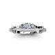 4 - Twyla 0.30 ctw Natural Diamond (3.40 mm) and Lab Grown Diamond Three Stone Engagement Ring  