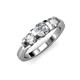 3 - Raea 1.10 ctw Lab Grown Diamond (5.00 mm) Women Three Stone Engagement Ring 