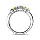 5 - Raea 1.13 ctw Lab Grown Diamond and Yellow Sapphire Three Stone Engagement Ring 