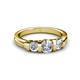 4 - Raea 1.10 ctw Lab Grown Diamond (5.00 mm) Women Three Stone Engagement Ring 