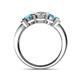 5 - Raea 1.16 ctw Lab Grown Diamond and London Blue Topaz Three Stone Engagement Ring 