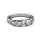4 - Raea 1.10 ctw Lab Grown Diamond (5.00 mm) Women Three Stone Engagement Ring 