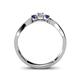 5 - Rylai 0.17 ctw Natural Diamond (2.70 mm) and Blue Sapphire Three Stone Engagement Ring  
