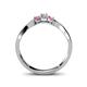 5 - Rylai 0.17 ctw Natural Diamond (2.70 mm) and Pink Sapphire Three Stone Engagement Ring  