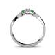 5 - Rylai 0.18 ctw Natural Diamond (2.70 mm) and Green Garnet Three Stone Engagement Ring  