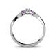 5 - Rylai 0.14 ctw Natural Diamond (2.70 mm) and Amethyst Three Stone Engagement Ring  