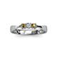 4 - Rylai 0.14 ctw Natural Diamond (2.70 mm) and Citrine Three Stone Engagement Ring  