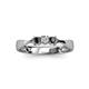 4 - Rylai 0.17 ctw Natural Diamond (2.70 mm) and Black Diamond Three Stone Engagement Ring  