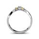 5 - Rylai 0.18 ctw Natural Diamond (2.70 mm) and Yellow Sapphire Three Stone Engagement Ring  
