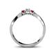5 - Rylai 0.18 ctw Natural Diamond (2.70 mm) and Ruby Three Stone Engagement Ring  