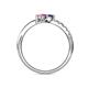 8 - Nicia @TotalCart ctw Blue Sapphire and Pink Sapphire accented natural Diamond Bypass Ring 