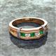 2 - Kevin 0.50 ctw Emerald and Natural Diamond Men Wedding Band (7.80 mm) 