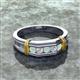 2 - Kevin 0.38 ctw Opal and Natural Diamond Men Wedding Band (7.80 mm) 