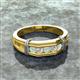 2 - Kevin 0.38 ctw Opal and Natural Diamond Men Wedding Band (7.80 mm) 