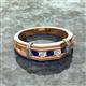 2 - Kevin 0.56 ctw Blue Sapphire and Natural Diamond Men Wedding Band (7.80 mm) 