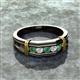 2 - Kevin 0.56 ctw Created Alexandrite and Natural Diamond Men Wedding Band (7.80 mm) 