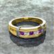 2 - Kevin 0.44 ctw Amethyst and Natural Diamond Men Wedding Band (7.80 mm) 