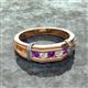 2 - Kevin 0.44 ctw Amethyst and Natural Diamond Men Wedding Band (7.80 mm) 