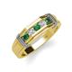 3 - Kevin 0.56 ctw Created Alexandrite and Natural Diamond Men Wedding Band (7.80 mm) 