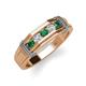 3 - Kevin 0.56 ctw Created Alexandrite and Natural Diamond Men Wedding Band (7.80 mm) 