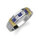 3 - Kevin 0.44 ctw Iolite and Natural Diamond Men Wedding Band (7.80 mm) 
