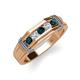 3 - Kevin 0.53 ctw London Blue Topaz and Natural Diamond Men Wedding Band (7.80 mm) 