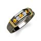 3 - Kevin 0.44 ctw Citrine and Natural Diamond Men Wedding Band (7.80 mm) 