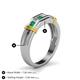 4 - Kevin 0.50 ctw Emerald and Natural Diamond Men Wedding Band (7.80 mm) 