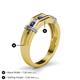 4 - Kevin 0.44 ctw Iolite and Natural Diamond Men Wedding Band (7.80 mm) 