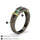 4 - Kevin 0.56 ctw Created Alexandrite and Natural Diamond Men Wedding Band (7.80 mm) 