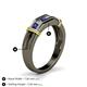 4 - Kevin 0.44 ctw Iolite and Natural Diamond Men Wedding Band (7.80 mm) 