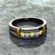 3 - Kevin 0.52 ctw Yellow Sapphire and Natural Diamond Men Wedding Band (7.80 mm) 