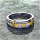 2 - Kevin 0.44 ctw Citrine and Natural Diamond Men Wedding Band (7.80 mm) 