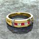 2 - Kevin 0.50 ctw Ruby and Natural Diamond Men Wedding Band (7.80 mm) 