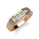 3 - Kevin 0.38 ctw Opal and Natural Diamond Men Wedding Band (7.80 mm) 