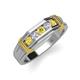 3 - Kevin 0.52 ctw Yellow Sapphire and Natural Diamond Men Wedding Band (7.80 mm) 