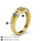 4 - Kevin 0.44 ctw Citrine and Natural Diamond Men Wedding Band (7.80 mm) 