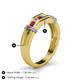 4 - Kevin 0.50 ctw Ruby and Natural Diamond Men Wedding Band (7.80 mm) 