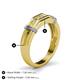 4 - Kevin 0.52 ctw Yellow Sapphire and Natural Diamond Men Wedding Band (7.80 mm) 