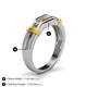 4 - Kevin 0.44 ctw Citrine and Natural Diamond Men Wedding Band (7.80 mm) 