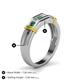 4 - Kevin 0.56 ctw Created Alexandrite and Natural Diamond Men Wedding Band (7.80 mm) 