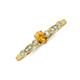 3 - Kiara 0.64 ctw Citrine Oval Shape (6x4 mm) Solitaire Plus accented Natural Diamond Engagement Ring 