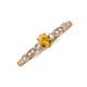 3 - Kiara 0.64 ctw Citrine Oval Shape (6x4 mm) Solitaire Plus accented Natural Diamond Engagement Ring 